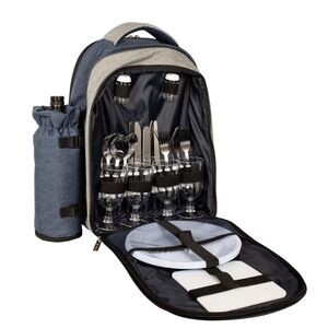 Gray Thermal Picnic Backpack Set